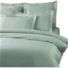 Caleffi Copripiumino Con Federe In Raso Di Cotone Precious Sateen Matrimoniale - 255X255 + 2 Federe50X80 Mirabello Brera Tinta Unita Acqua Caleffi