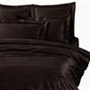 Caleffi Copripiumino Con Federe In Raso Di Cotone Precious Sateen Matrimoniale - 255X255 + 2 Federe50X80 Mirabello Brera Tinta Unita Caffè Caleffi