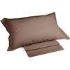 Caleffi Completo Lenzuola In Cotone Cotone Tinta Unita Singolo Caleffi Tinta Unita Moka Caleffi