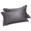 Caleffi Coppia Federe In Raso Di Cotone Raso Standard Dreaming Tinta Unita Grigio Caleffi