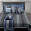 Caleffi Trapunta In Raso Di Cotone New-tweed Matrimoniale - 270X260 Trussardi Geometrico Blu Caleffi