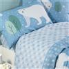 Caleffi Completo Lenzuola SINGOLO Polar AZZURRO Cotone Caleffi