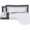 Caleffi Copripiumino Con Federe In Raso Di Cotone Two-tone 255X205 Mirabello Brera Tinta Unita Grigio Perla Caleffi