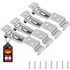 vsshe Portatarga Senza Cornice, 4 pezzi Clip Targa Rimorchio, Supporti Targhe Auto, Unita Porta Targas Auto, Supporto Targas Autos Universale in Acciaio Inox Con viti, per Autos, Rimorchio e Camion