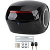Qqmora Bauletto Posteriore in ABS 32 Litri, Dal Design Sportivo e Leggero, con Schienale per Moto, Scooter, Bici Elettriche (Nero)