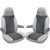 BREMER SITZBEZÜGE Coprisedili per pilota, compatibili con camper, Ducato, driver e passeggero, set 823, colore grigio