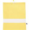 Filet - Sacchetto Asilo con stampa a Quadretti Vichy Giallo |Inserto a fascia in Tela Aida personalizzabile | Misura 42 x 34 cm | 100% Realizzato in Italia con materiali di alta qualità