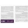 Ashton and Wright - Adesivi alfabetici A-Z - Etichette facili da staccare - 8 x 8 mm (confezione da 260)