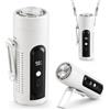 ZONSUSE Ventilatore Portatile, 3-in-1 Ventilatore a Mano con Piastra Rinfrescante, Mini Ventilatore Ricaricabile 5 Velocità con Display LED, Supporto da Tavolo e Luce da Tavolo Viaggio (Bianco)