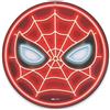 Open Road Brands Targa rotonda in metallo con maschera di Spider-Man Marvel, finta neon, divertente decorazione da parete per grotta o sala cinema