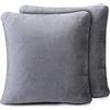 Amago Set di 2 Copricuscini, Effetto Cashmere, 50 x 50 cm - Antracite