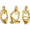 BMLCGJ ZASTION BMLCGJ Statua pensatrice decorativa in oro astratta, scultura artistica astratta in resina dorata, statuette da collezione per casa, soggiorno, ufficio, scaffale, ottima idea regalo (oro)