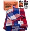Woolly Mammoth Woolen Company Edizione limitata Agriturismo Collezione Freedom coperta di lana 66 x 90 Red/Navy/Crema Plaid