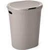 Tatay Cesto Biancheria Sporca Baobab, 40L dI Capacità, Polipropilene, Senza BPA, con Coperchio, Tortora, Dimensione: 41 x 33 x 50 cm