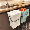 stonespace Pattumiera sospesa, 3,2 galloni/12 L, piccola pattumiera con coperchio, per porta dell'armadio da cucina o sotto il lavandino, cestino per rifiuti da bagno con coperchio, confezione da 1