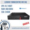 Lenovo Mini PC LENOVO ThinkCentre M910Q Cpu i5-7400T Ram 8Gb DDR4 SSD 240GB W11 Grado B