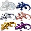 EKKONG Stampo in Silicone Lucertola, Carino Stampo di Colata Lucertola, Stampi in Silicone 3D Animali per DIY Casa delle Bambole Accessori Decorazione Paesaggio Giardino