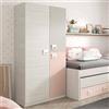 Dmora Armadio Guardaroba per cameretta, 2 Ante, Rosa-cm. 90 x 200 x 52, Unico