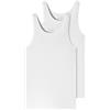 Schiesser 2 Pack Maglietta Intima da Uomo Senza Maniche in Cotone Biologico - 95/5 Organic, Bianco_176038, XXXL