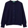 United Colors of Benetton Maglia Coreana M/L 19DKC500Z Maglione Cardigan, Blu, 140 Bambina