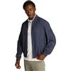 Tommy Hilfiger Uomo Bomber Branded con Collo in Stile Baseball, Blu (Desert Sky), XS