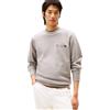 Tommy Hilfiger Uomo Felpa Small Crest Outline con Scollo Rotondo, Grigio (Medium Grey Heather), XXL