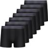 FM London Confezione da 7 Boxer Uomo, Senza Etichette, Mutande Uomo Ricche in Cotone, Boxer da Uomo Traspiranti, Morbidi ed Elastici, Nero, S