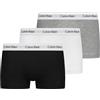 Calvin Klein Uomo Pantaloncini Boxer Vita Bassa Confezione da 3 Intimo, Multicolore (Black/White/Grey Heather), M