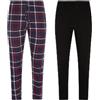 FM London Pijama FM London para hombre paquete de 2 - Pantalones de pijama ligeros para hombre, ropa de dormir y ropa de dormir, Blu Navy, L