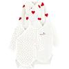 Petit Bateau A00AZ, Body neonato manica lunga (Pacco da 3) Bimba 0-24, Variante 1, 3 mesi