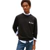 Tommy Hilfiger Uomo Felpa Small Crest Outline con Scollo Rotondo, Nero (Black), XL