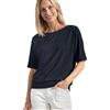 Street One Maglietta Basic con Scollo a Barca e Elastico in Vita, Blu Scuro, Taglia 38