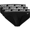 Nike all Day Micro Stretch Hip Brief Underwear (3-Pack) Mutande da Uomo, Nero/Nero, M (Pacco da 3)
