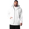 Urban Classics Basic Terry Zip Hoody-Cardigan da Uomo, Colore Bianco, L Maglione