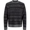 JACK & JONES Jorridgewood Knit Crew Neck Maglione Lavorato a Maglia, Iron Gate, XS Uomo