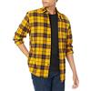 Amazon Essentials Camicia in flanella a maniche lunghe Uomo, Giallo Motivo Scozzese, S