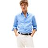 Tommy Hilfiger Uomo Camicia Flex Poplin Micro Gingham Regular Fit, Blu (Sweet Blue/Check), XS