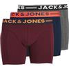 JACK & JONES JACK&JONES PLUS JACLICHFIELD Trunks Noos 3 Pack Pls, Burgundy, 5XL Uomini