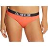 Calvin Klein Slip Bikini con Fascia Donna con Logo, Arancione (Dazzling Coral), S