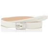 Calvin Klein Donna Cintura Classic Square Buckle Belt 2,0 cm Cintura in Pelle, Bianco (Lily White), 105 cm