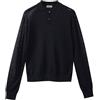 Diana Studio - Polo a Maniche Lunghe in Lino e Seta, Uomo, Blu Navy, Taglia XL
