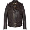 Schott NYC Giacca in pelle da donna, marrone scuro, XS