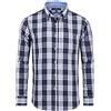 Alimens & Gentle Classic Camicia Uomo Abbottonata, Blu Marino a Quadri, L