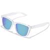 HAWKERS ONE POLARIZED, Occhiali da sole Unisex - Adulto, Raw Trasparente/Verde Polarizzato, Taglia unica