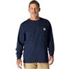 Carhartt, Pocket T-shirt a manica lunga, Loose Fit Uomo, Blu navy, XXL