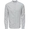 Only & Sons Onscaiden Life LS MAO Stripe Linen Noos Camicia in Lino Uomo