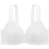 Dorina Reggiseno Donna Rachel - Reggiseno Demi Coppe Leggermente Imbottite, con Ferretto e Coppe Preformate, Spalline Regolabili e Morbido Tessuto Micro per Comfort Quotidiano, Bianco