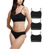 POMPEA 3 Pezzi Reggiseno Senza Ferretto Invisibile, Brassiere Seamless in Morbida Microfibra con Spalla Stretta, Effetto Seconda Pelle