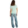 Tommy Hilfiger Maglietta Polo Maniche Corte Donna Slim Fit, Multicolore (Ecru/Radiant Green STP), XS