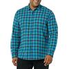 Amazon Essentials Camicia da uomo in flanella a maniche lunghe (disponibile nelle taglie Big & Tall), plaid blu bordeaux verde, XXL